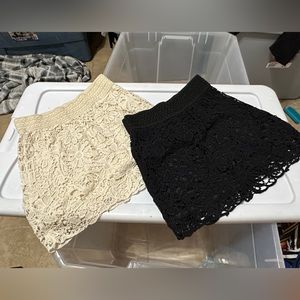 Bundle of 2 crocheted style skirts